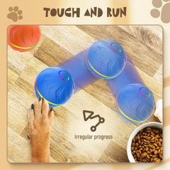 DRVUXBIL interactive dog ball in smart mode with blue light for self-guided play