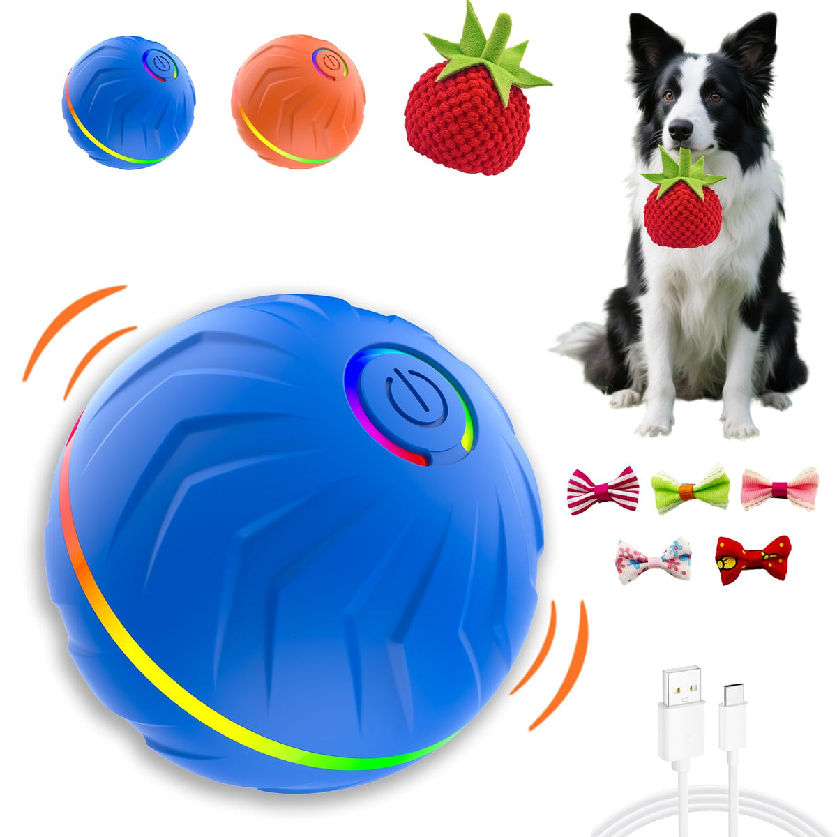 DRVUXBIL motion-sensor-dog-ball activates on touch for engaging indoor play.