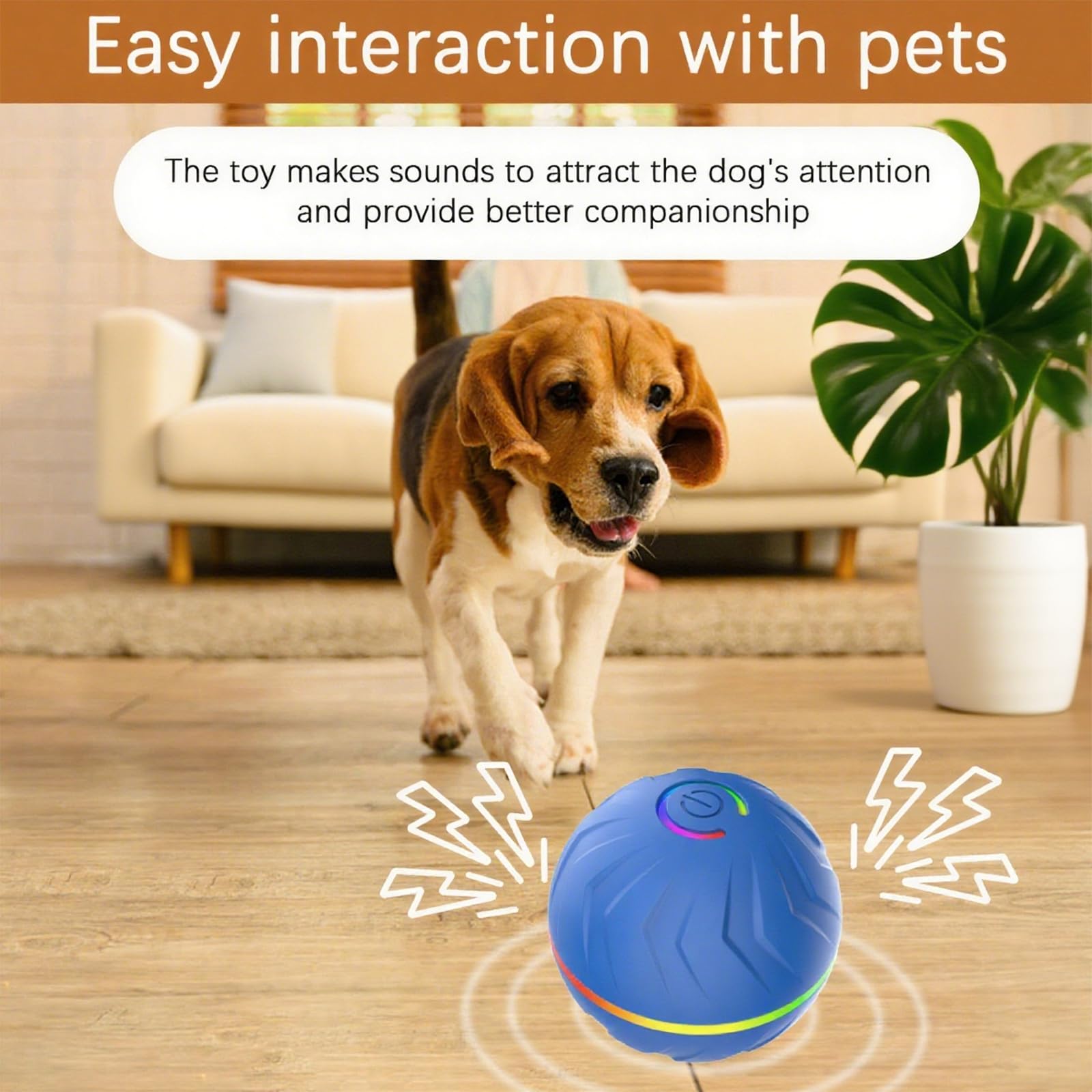 DRVUXBIL rolling-and-bouncing-dog-toy provides energetic moments during fetch sessions.