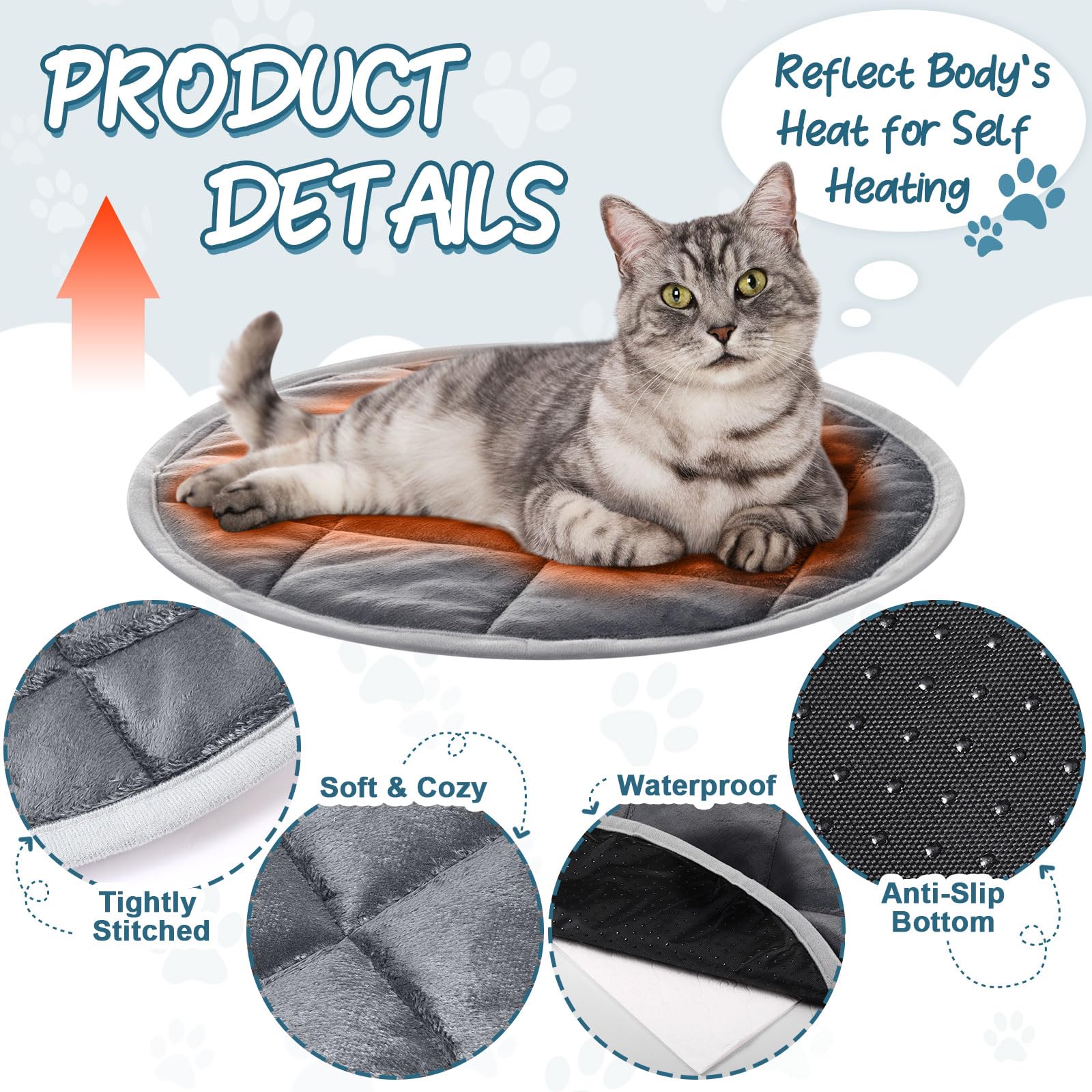 Drydiet cat bed on sofa gray 16in shows versatile placement.