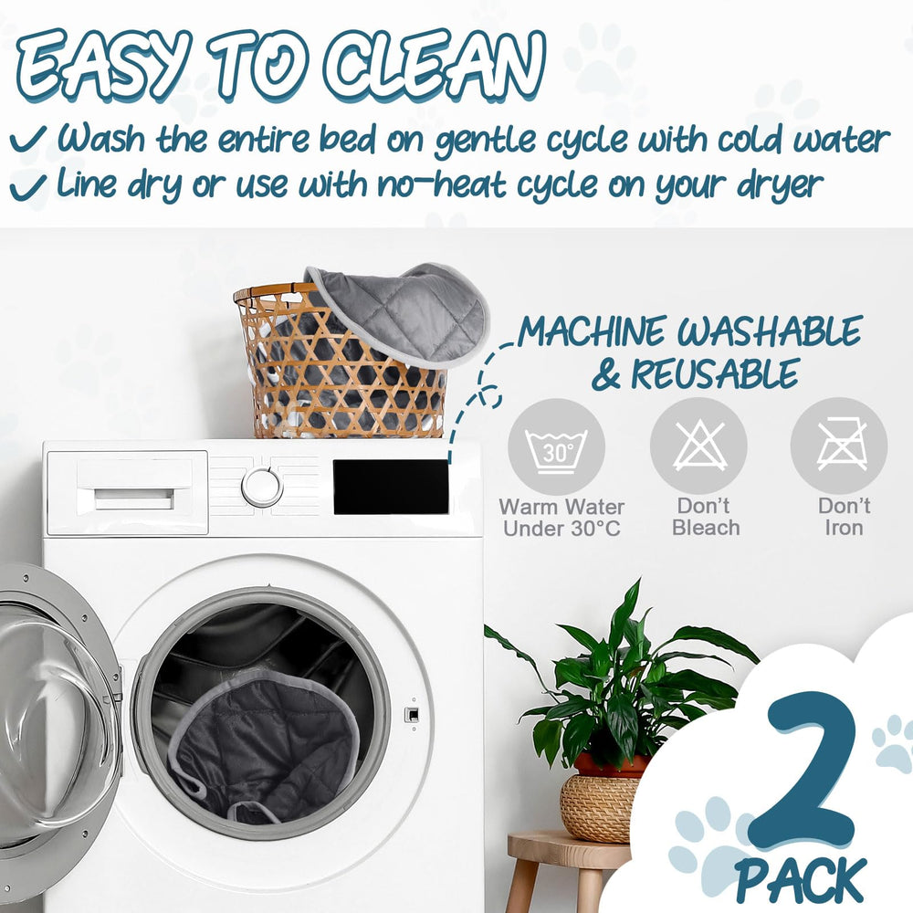 Drydiet machine-washable cat bed gray 16in for simple care.