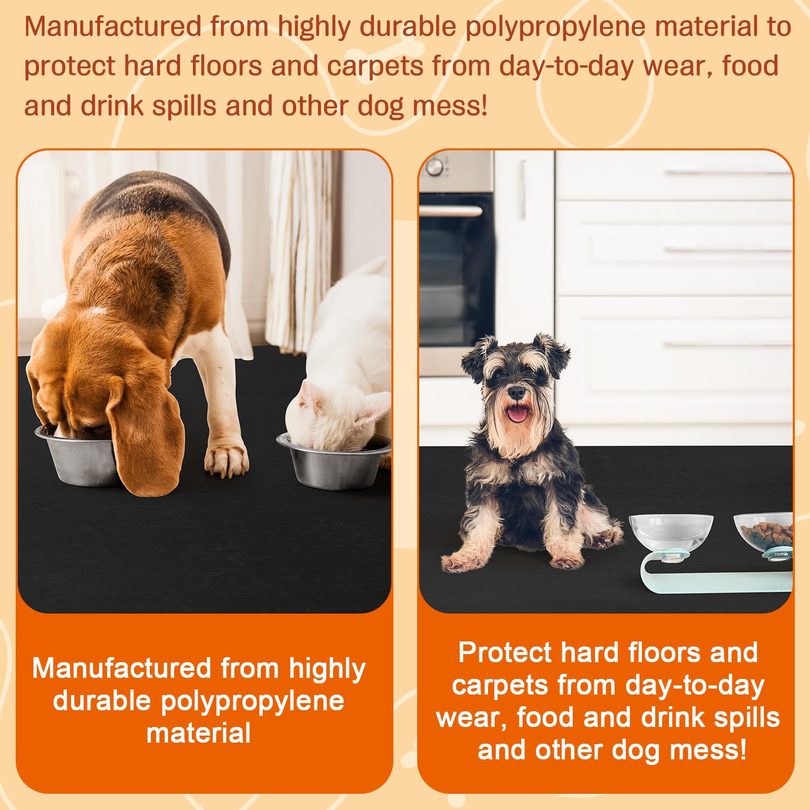 Drydiet washable pad is easy to wipe clean after messes.