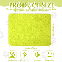 Drydiet self-heating cat mat with plush top provides cozy snuggle surface