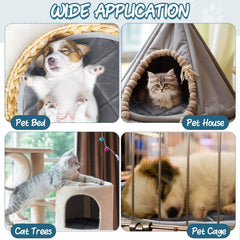 Drydiet self-warming cat mat round gray 16in non-slip bottom for safety.