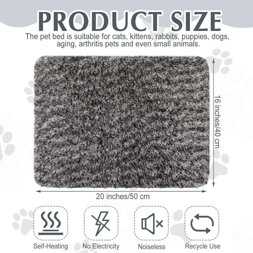 Drydiet self-warming cat pad gray on a sofa shows versatile warmth for naps.