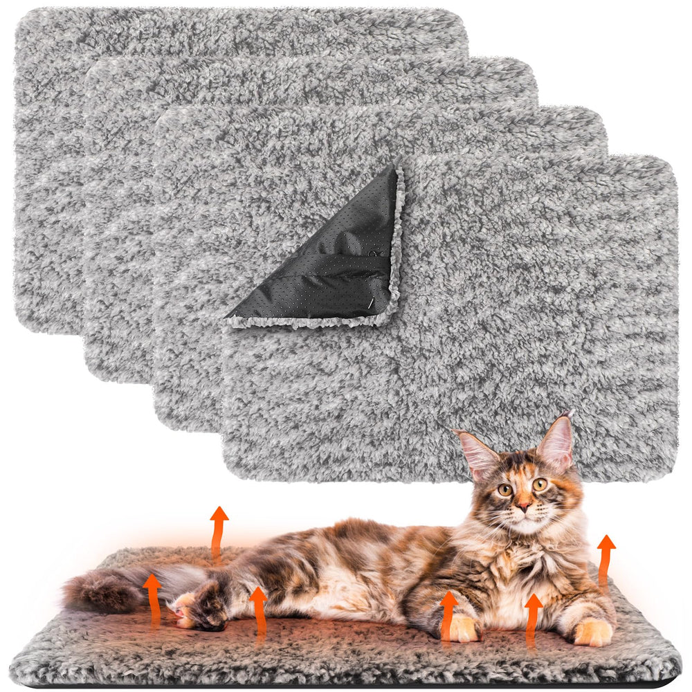 Drydiet self-warming cat pad gray close-up shows soft fabric for cozy naps.