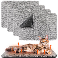 Drydiet self-warming cat pad gray close-up shows soft fabric for cozy naps.