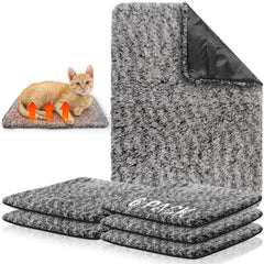 Drydiet self-warming cat pad gray closeup shows cozy warmth without electricity.
