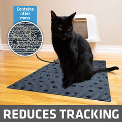 Drymate Alfombrilla impermeable para arena de gato mantiene la humedad contenida y facilita la limpieza.