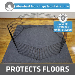 Drymate Jumbo Dog Playpen Mat absorbent top layer supports quick-dry containment