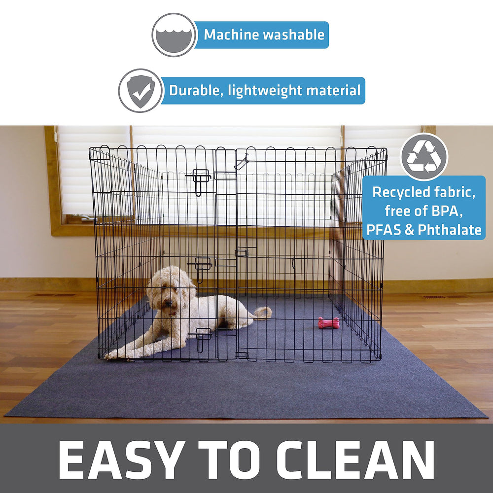 Drymate Jumbo Dog Playpen Mat machine-washable design enables easy, reuse