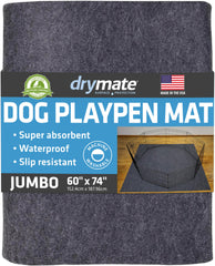 Drymate Jumbo Dog Playpen Mat front view shows training space and size