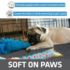 Drymate Jumbo Dog Playpen Mat slip-resistant surface stays in place during play