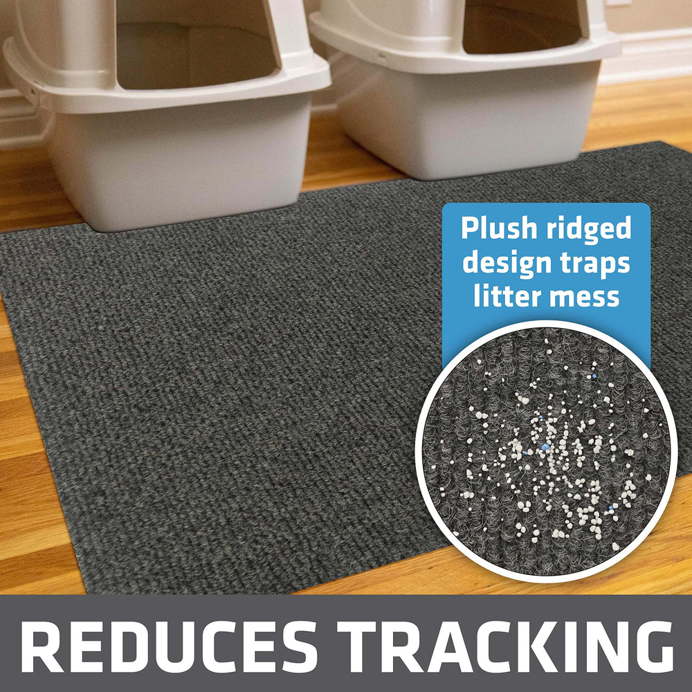 Drymate Jumbo XXL Cat Litter Mat trap effect image demonstrates effective litter containment.