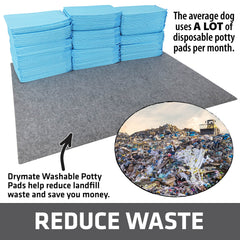 Drymate pad top texture ideal for gentle paw contact during house training.