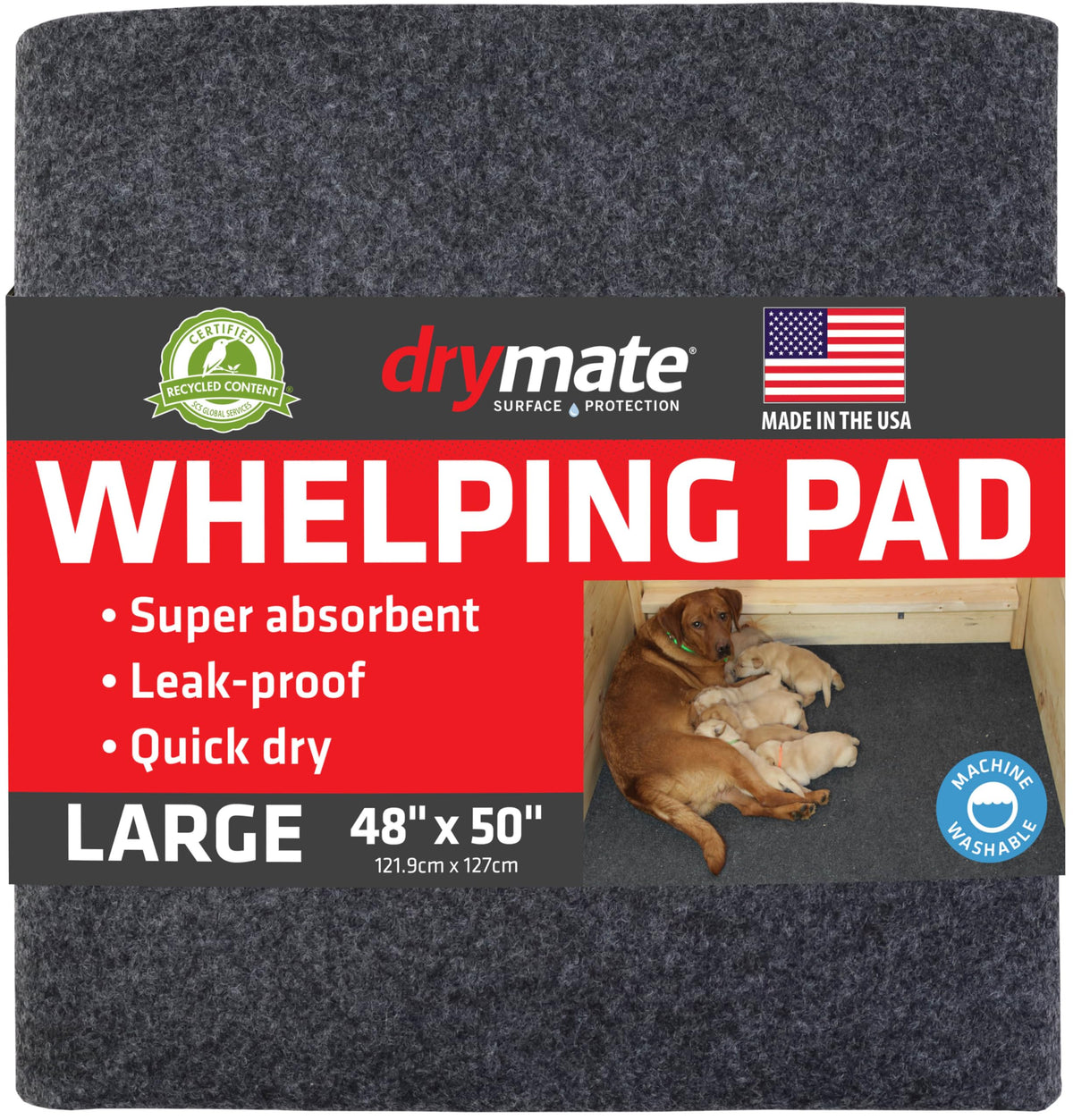 Drymate whelping box liner mat absorbent to keep whelping area clean