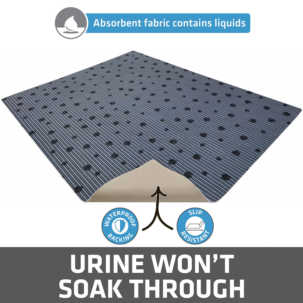 Drymate XL mat's slip-resistant backing stays put for easy cleaning.