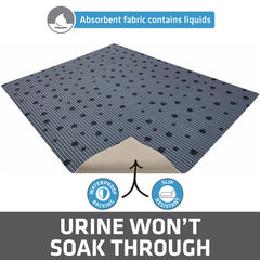Drymate XL mat's slip-resistant backing stays put for easy cleaning.