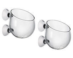 DS. DISTINCTIVE STYLE Aquatic Plant Cups, crystal glass plant holders with suction for easy aquarium decor