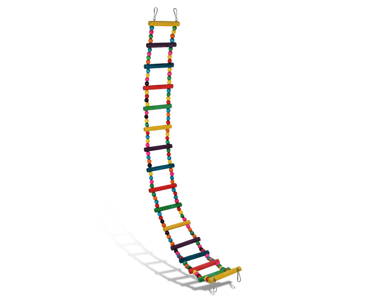 DS. DISTINCTIVE STYLE bird-ladder-toy-coloured-bridge-39in promotes active play in the cage.