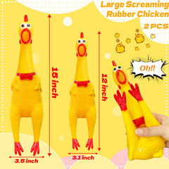 Dshengoo 12inch screaming-chicken-toy ideal for quick laughs and playful surprises.