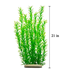 DSkoiph 21-inch aquarium plants center view enhances tank ambiance with tall greenery.