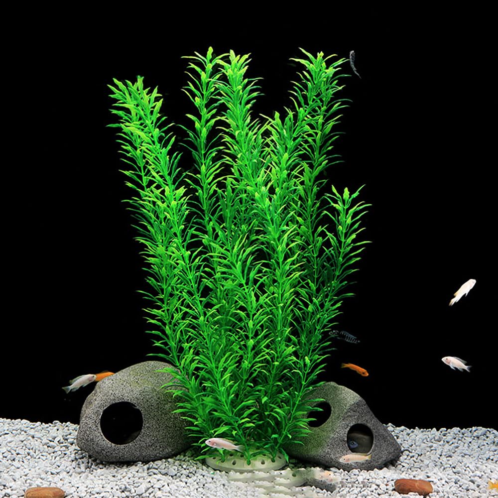 DSkoiph 21-inch aquarium plants right view showcases natural, dramatic in-tank greenery.