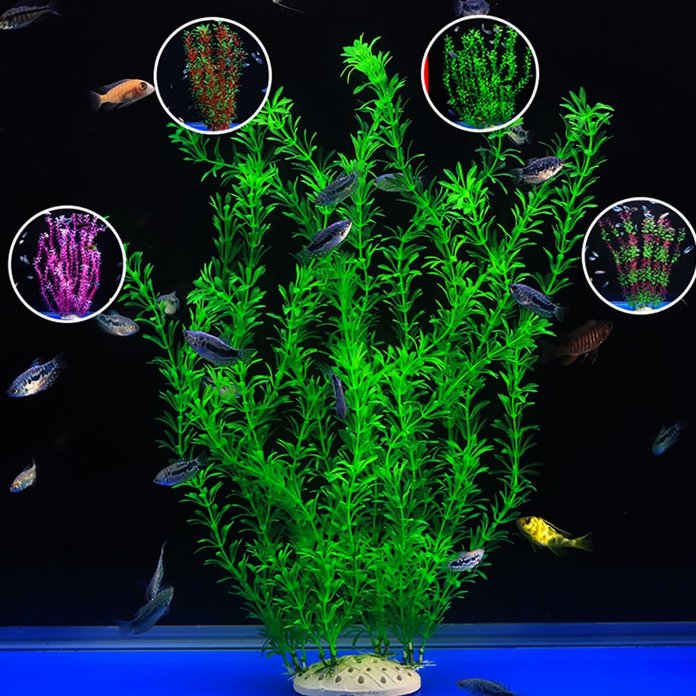 DSkoiph aquarium plants ceramic-base close-up highlights sturdy, stable placement.