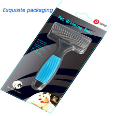 DSKRUI undercoat rake tangles and mats removal in action for easier grooming.
