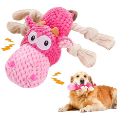 DSUMD dog squeak toy hippo prompts interactive play and durable chewing.