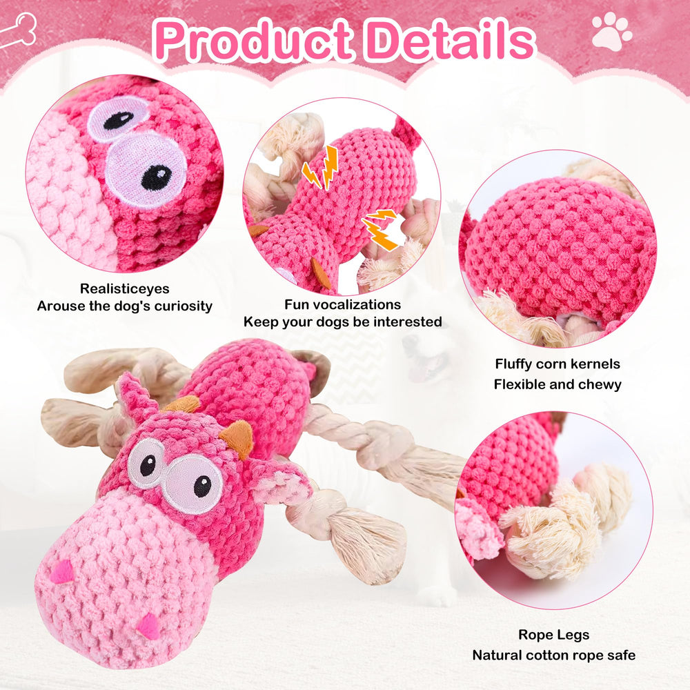 DSUMD dog squeak toy lion excites playtime with bright multi-sensory features.