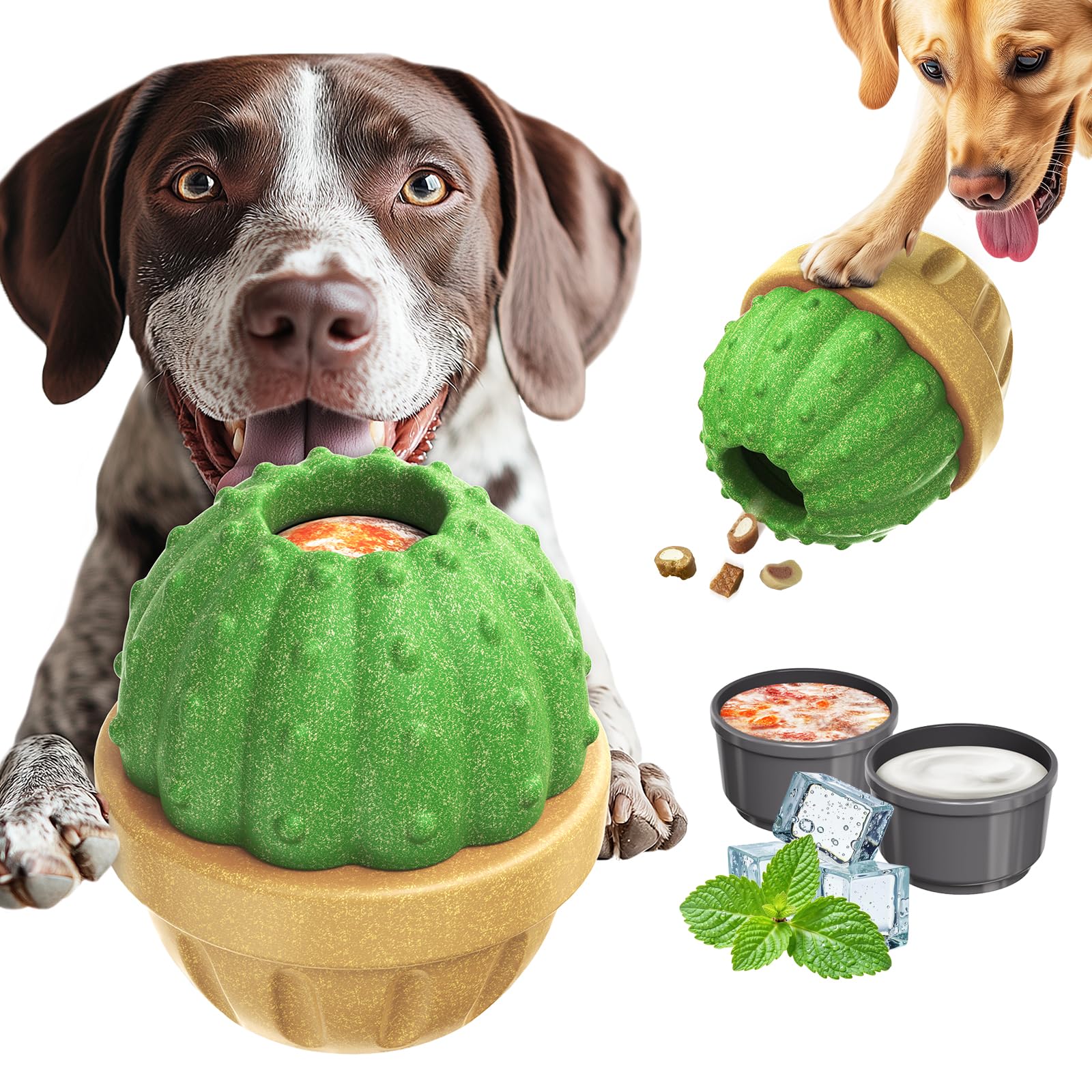 DSUMD interactive dog toy green keeps dogs engaged for longer play