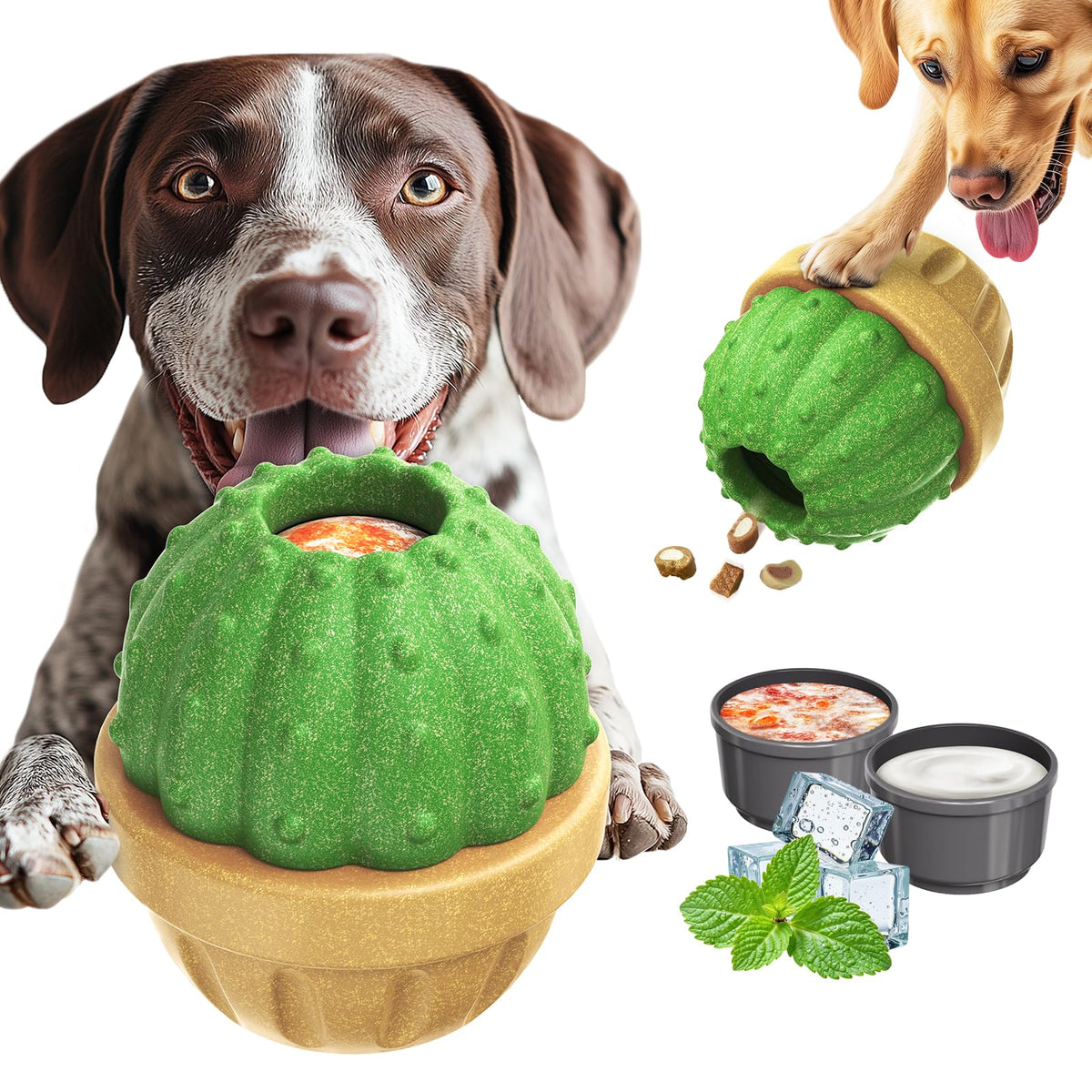 DSUMD interactive dog toy green keeps dogs engaged for longer play
