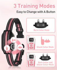 DTCollar 2-in-1 bark and shock collar in use for versatile training
