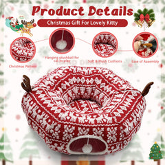 DTGDASCF Cat Donut Tunnel size 37x37 inches provides roomy stretch.