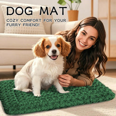 DTKIUSDKR dog crate bed pad machine-washable fabric for easy cleaning and quick laundry.