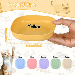 DTKLPQ colorful cat bowls set keeps feeding fun and reduces whisker contact.