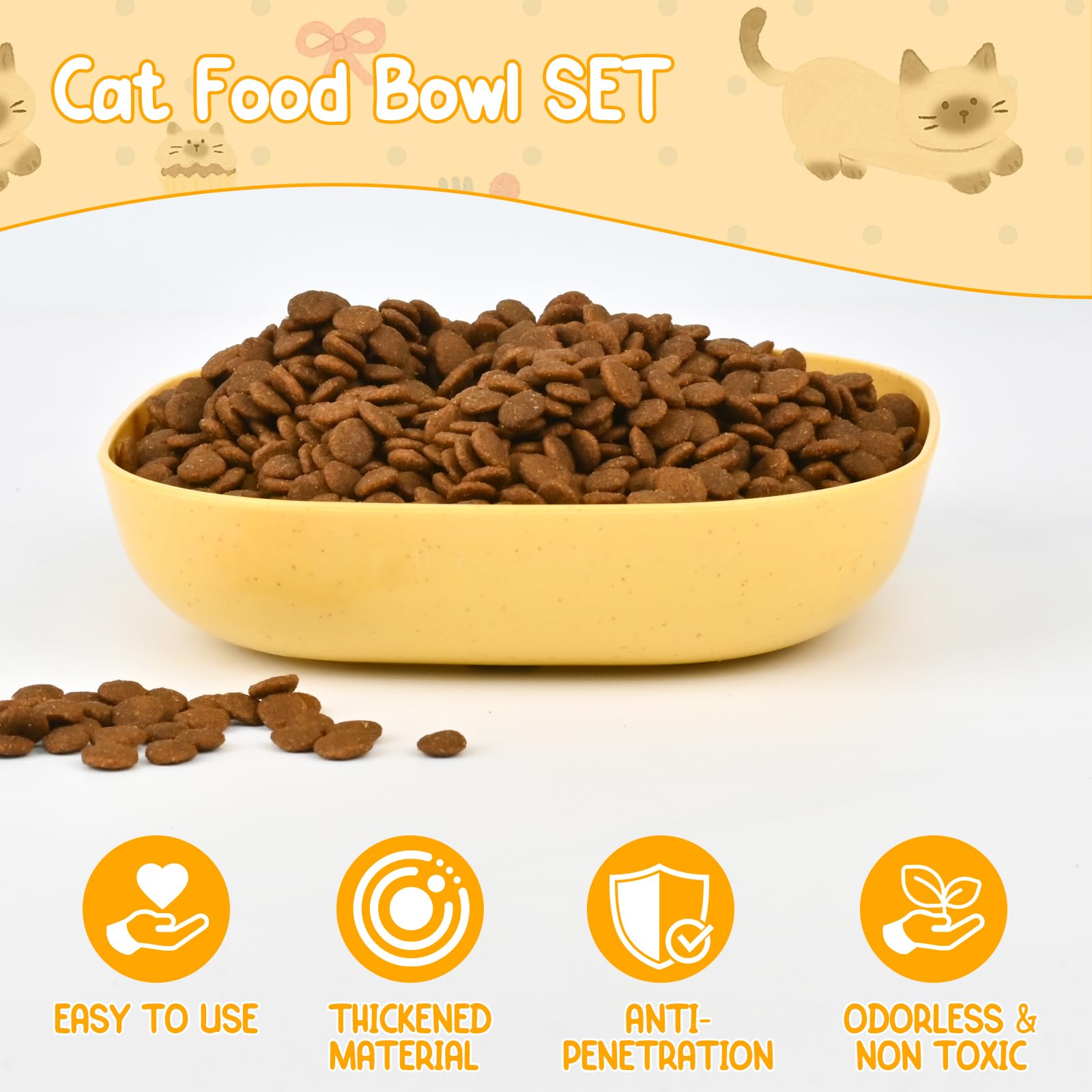 DTKLPQ smooth-rim bowls are simple to clean after meals.