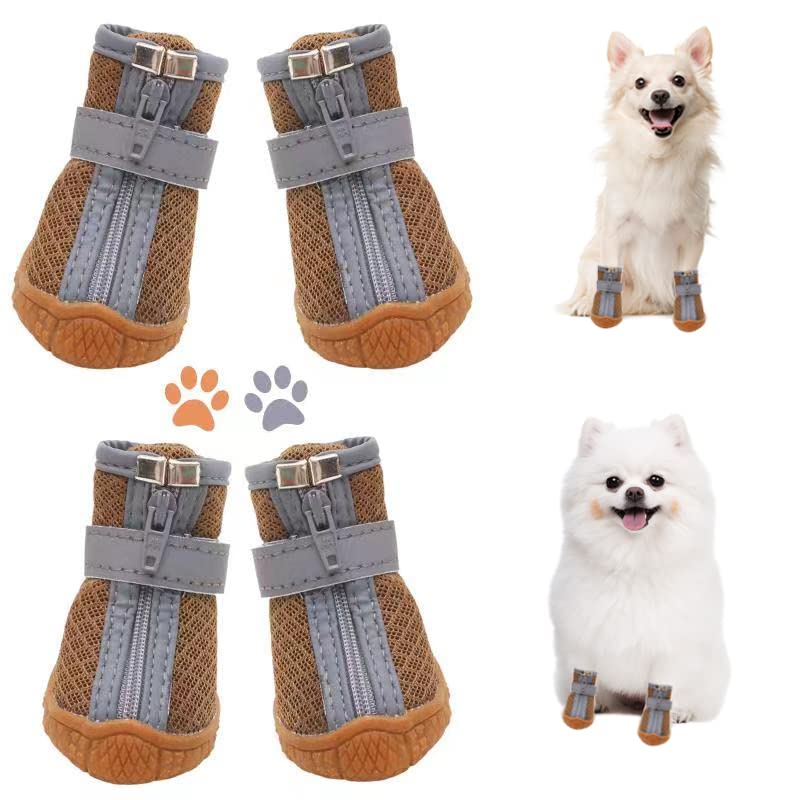 dtyxpet dog shoes closeup shows non-slip sole for traction on slick floors.