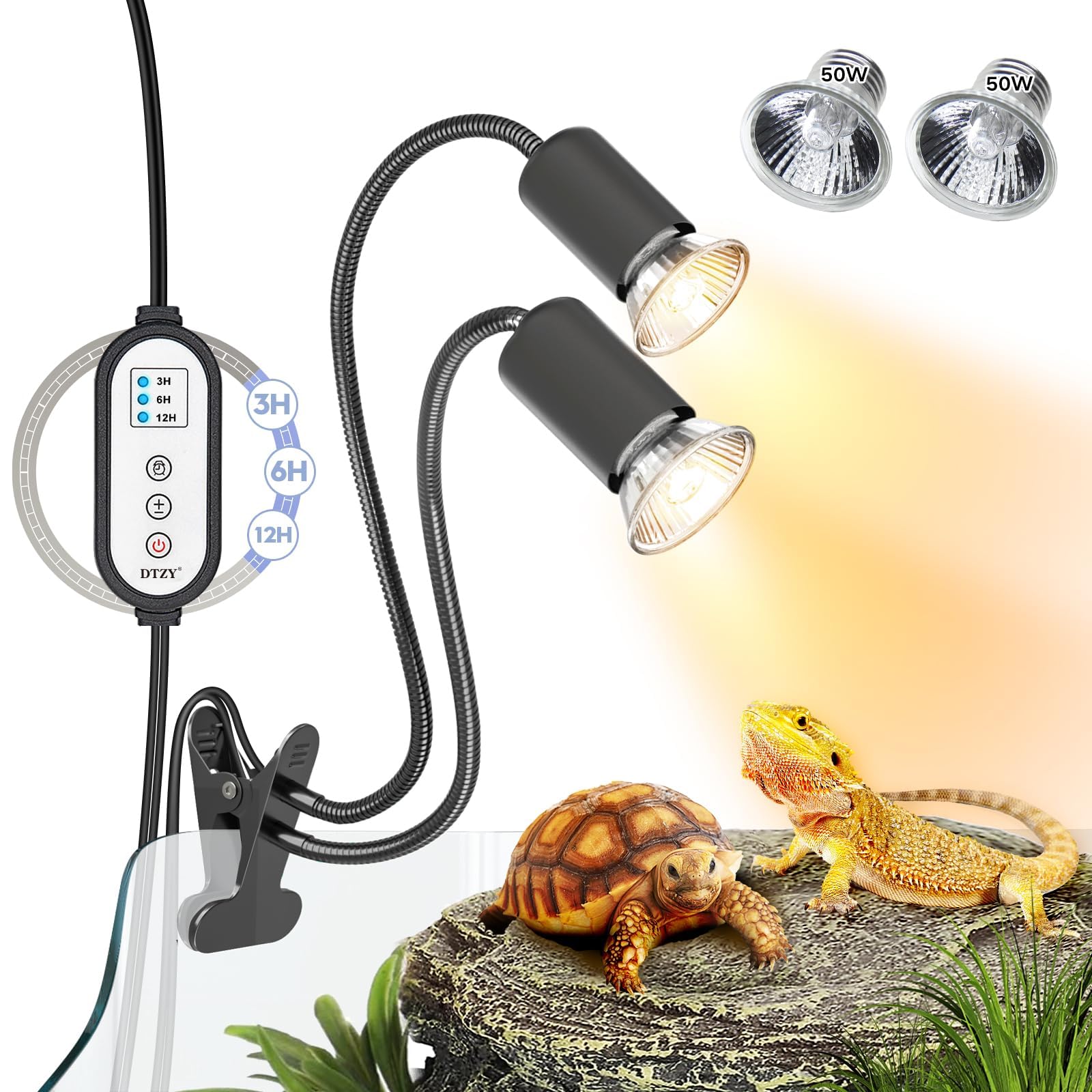 DTZY cycle timer feature enables automatic basking schedule