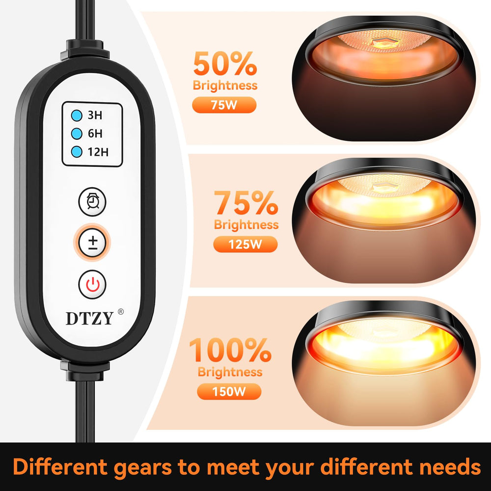 DTZY Reptile Light Fixture 7inch deep dome top view highlighting aluminum reflector