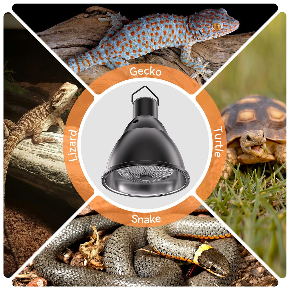 DTZY Reptile Light Fixture aluminium reflector boosts infrared efficiency
