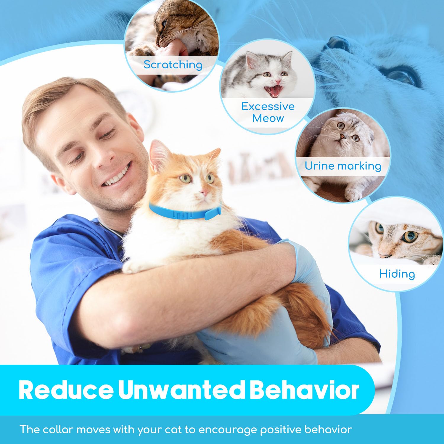 Duasdne Calming Collar waterproof materials ensure comfortable wear during daily activities.