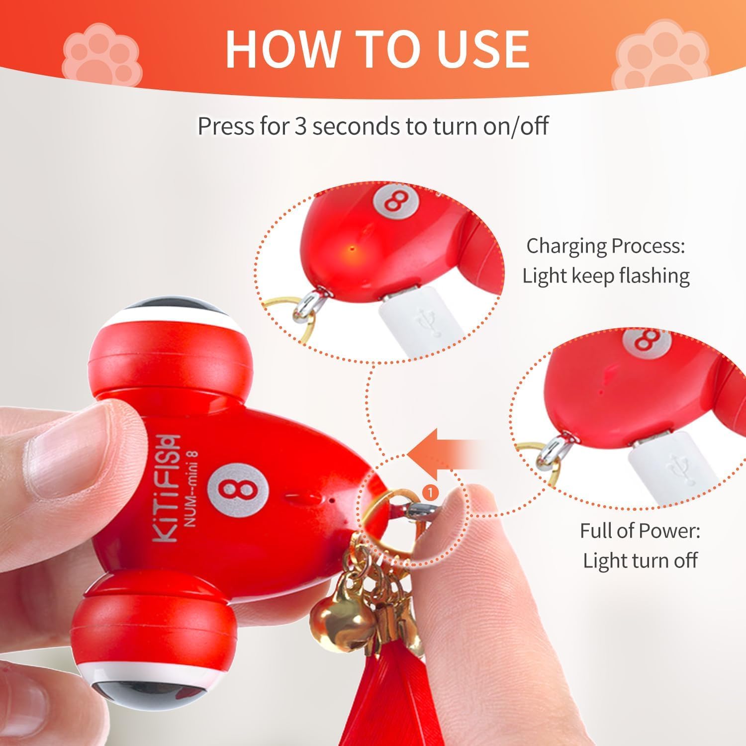 Duasdne Kitifish rolling motion shows smooth automated play on floors