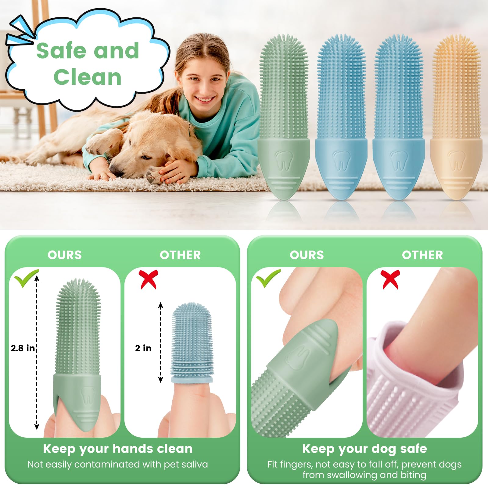 Duckart lengthened design keeps hands clean during brushing sessions