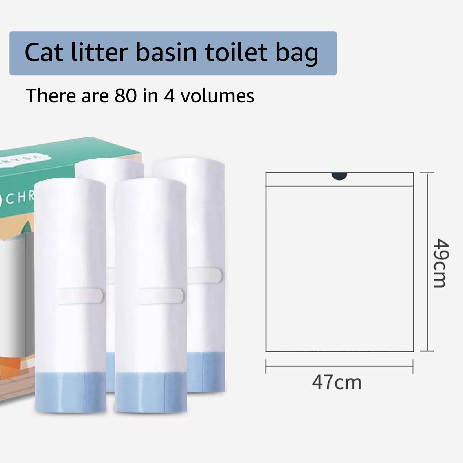 DuckSky 20x18 inch waste bags demonstrate precise size for large litter box liners.