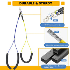 Duckygoo loop-noose and restraint provide safe head and body positioning during care.