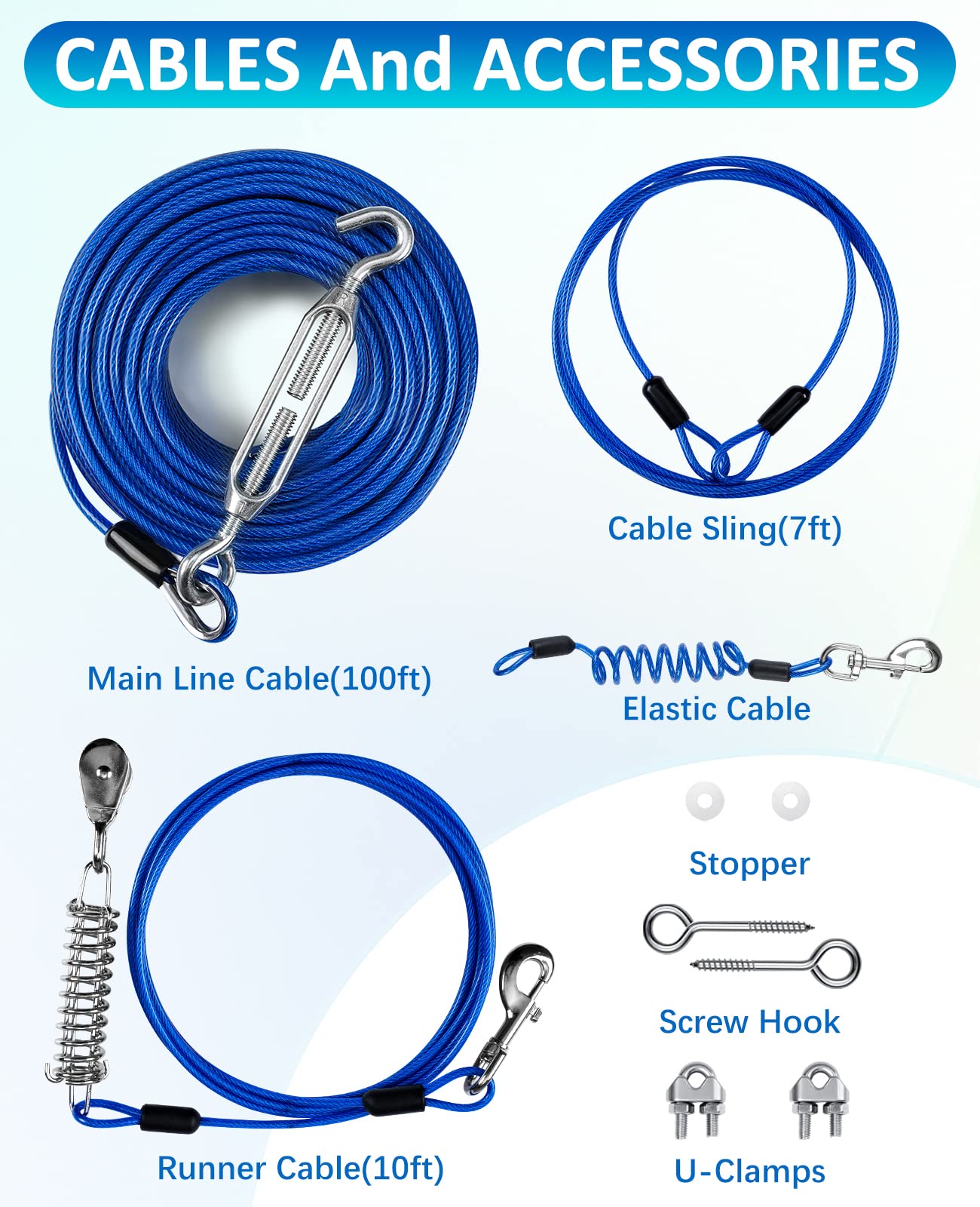 Duckygoo stainless steel cable resists rust for durable outdoor use
