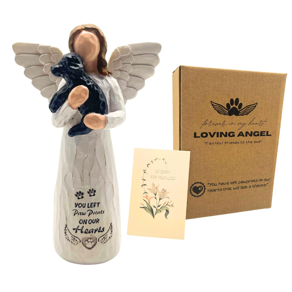 DUDULOVY angel dog memorial statue offers lasting remembrance of a beloved pet