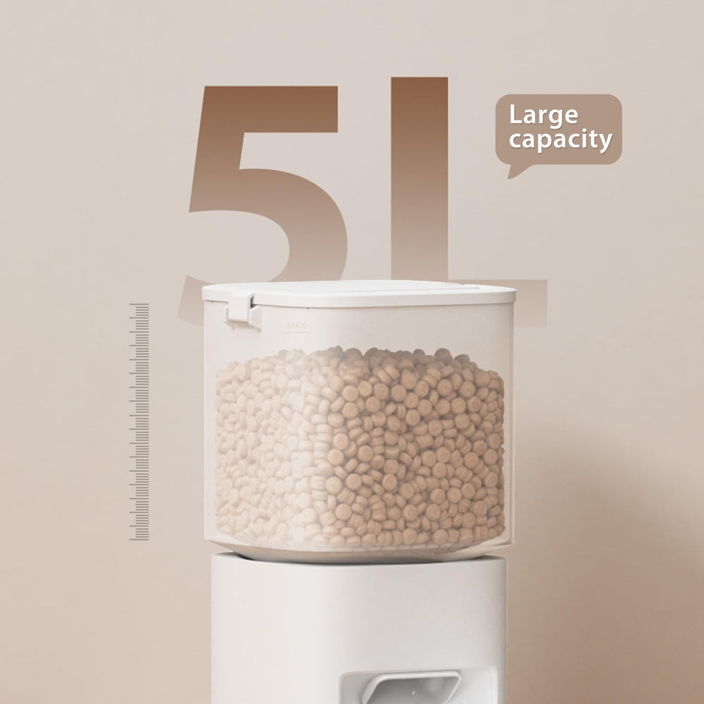 DUDUPET programmable 10 meals feature supports portion control.